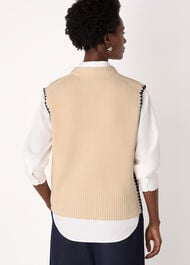 Blanket Stitch Wool Mix Tank