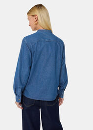 Pintuck Detail Denim Shirt