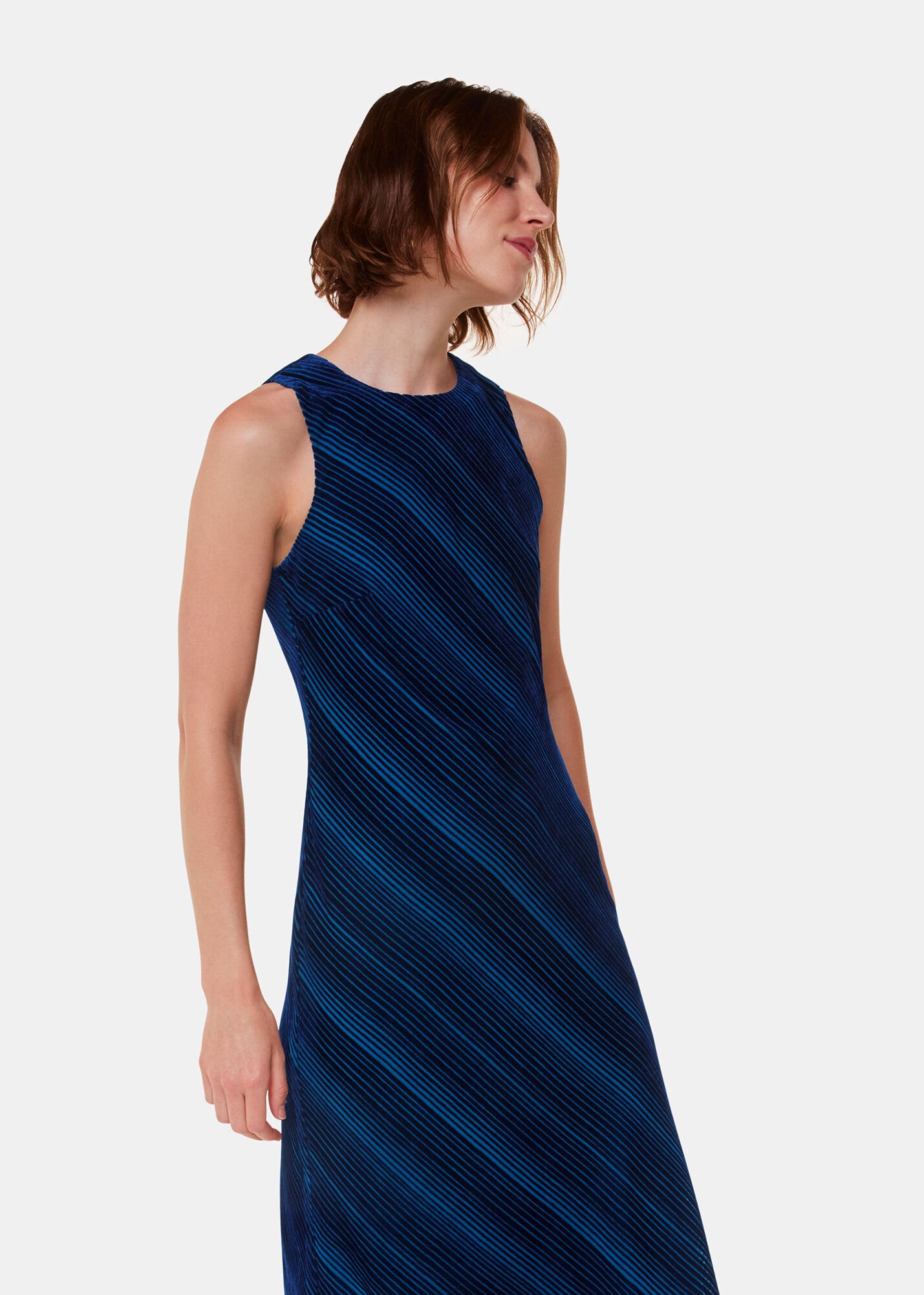 Whistles gold velvet dress top