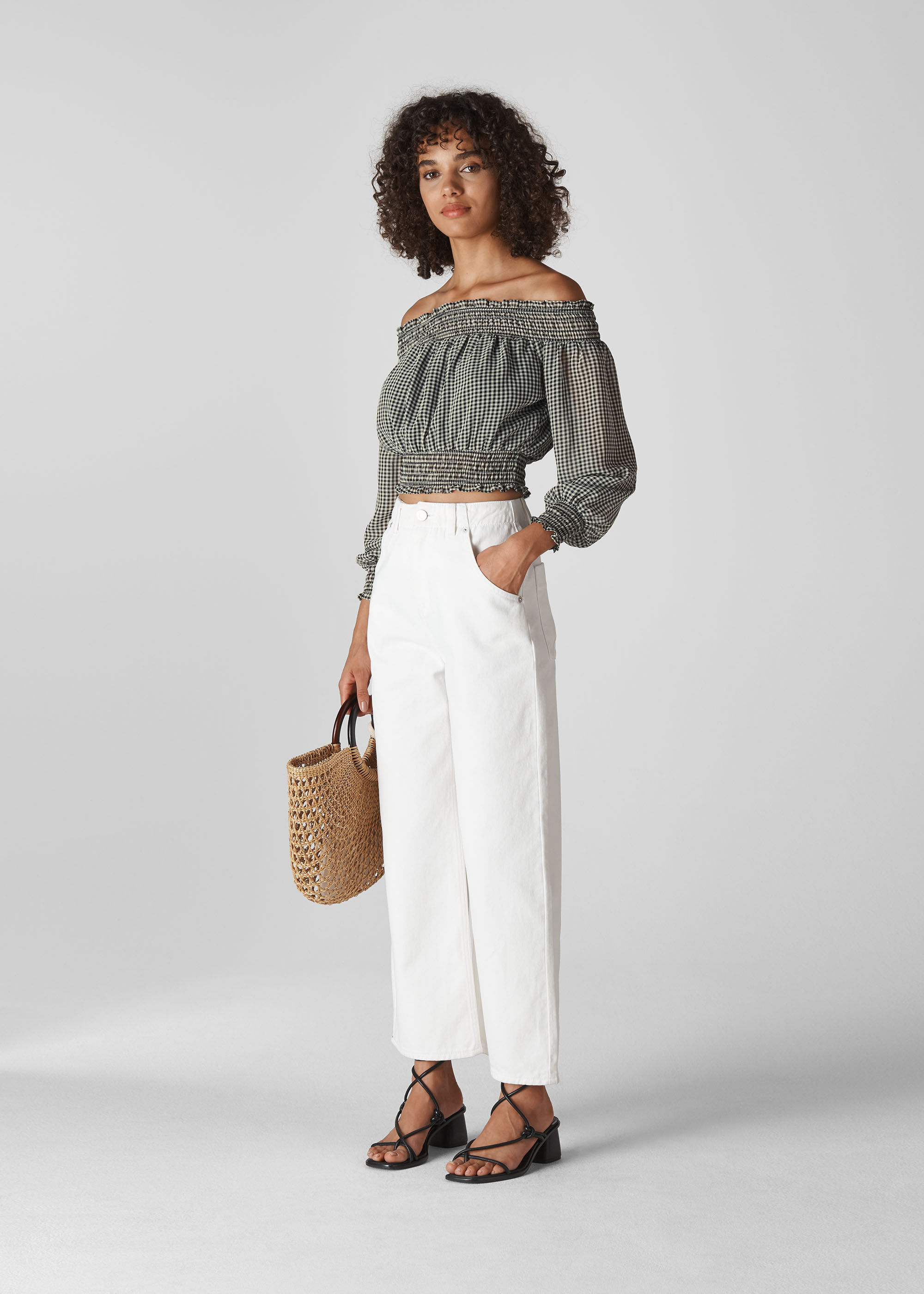 Cotton bardot top outlet