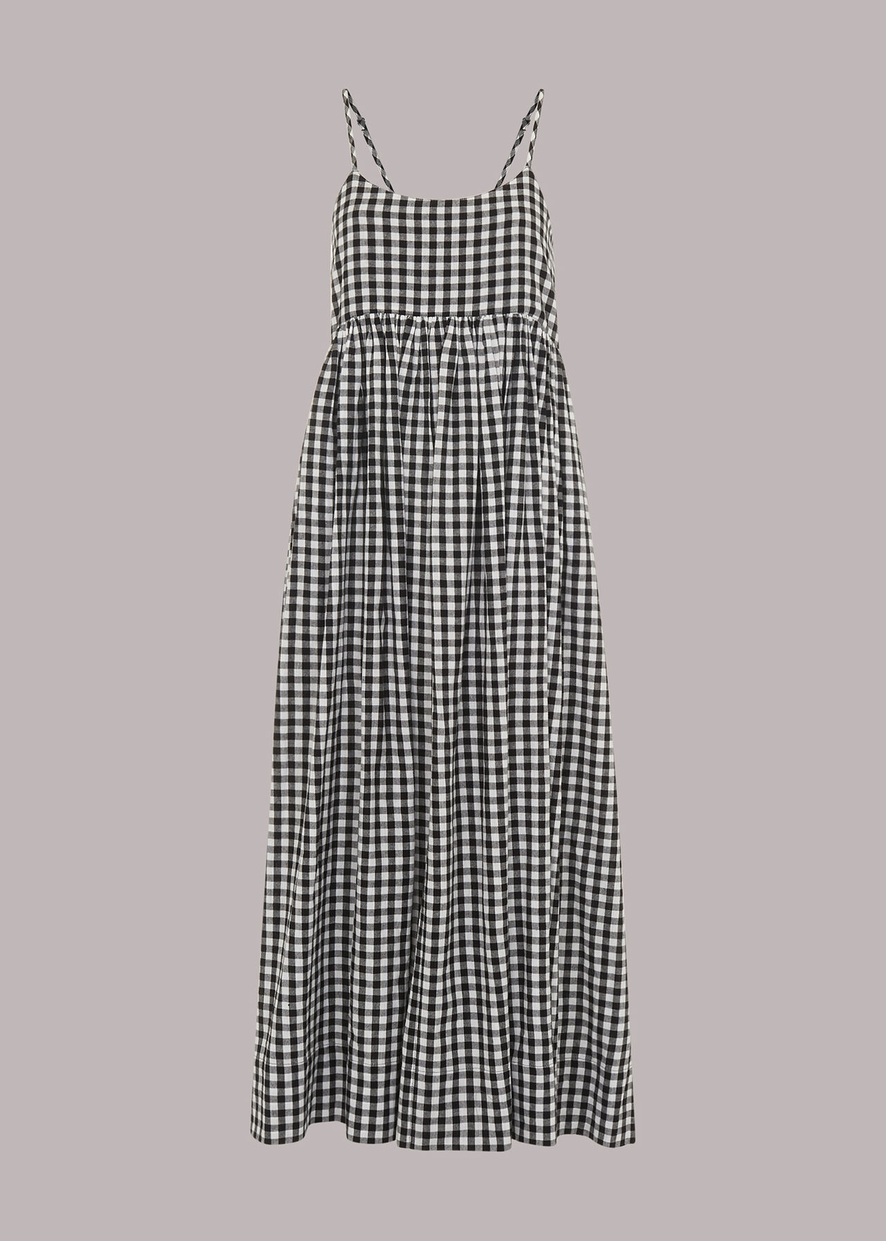 Carmen Gingham Trapeze Dress