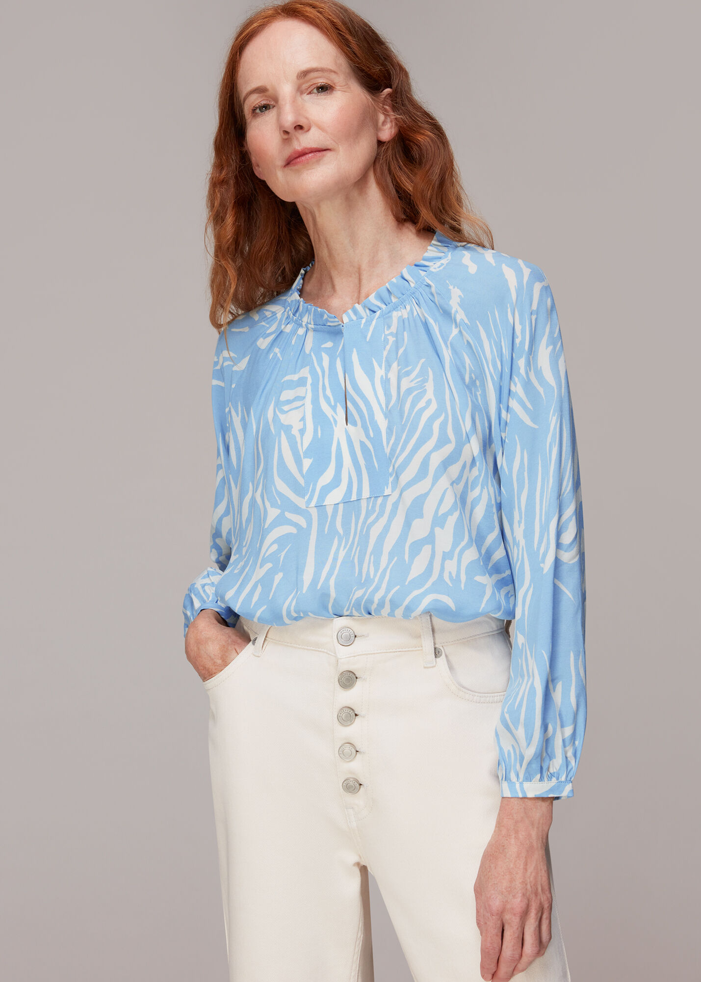 Tiger print blouse clearance