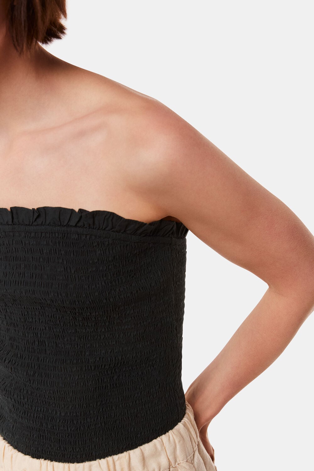 Black Louisa Textured Top