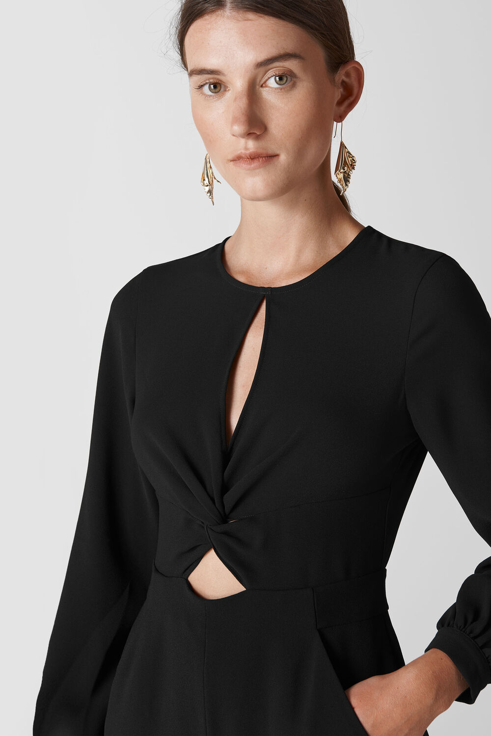 Lexi Twist Front Jumpsuit Black