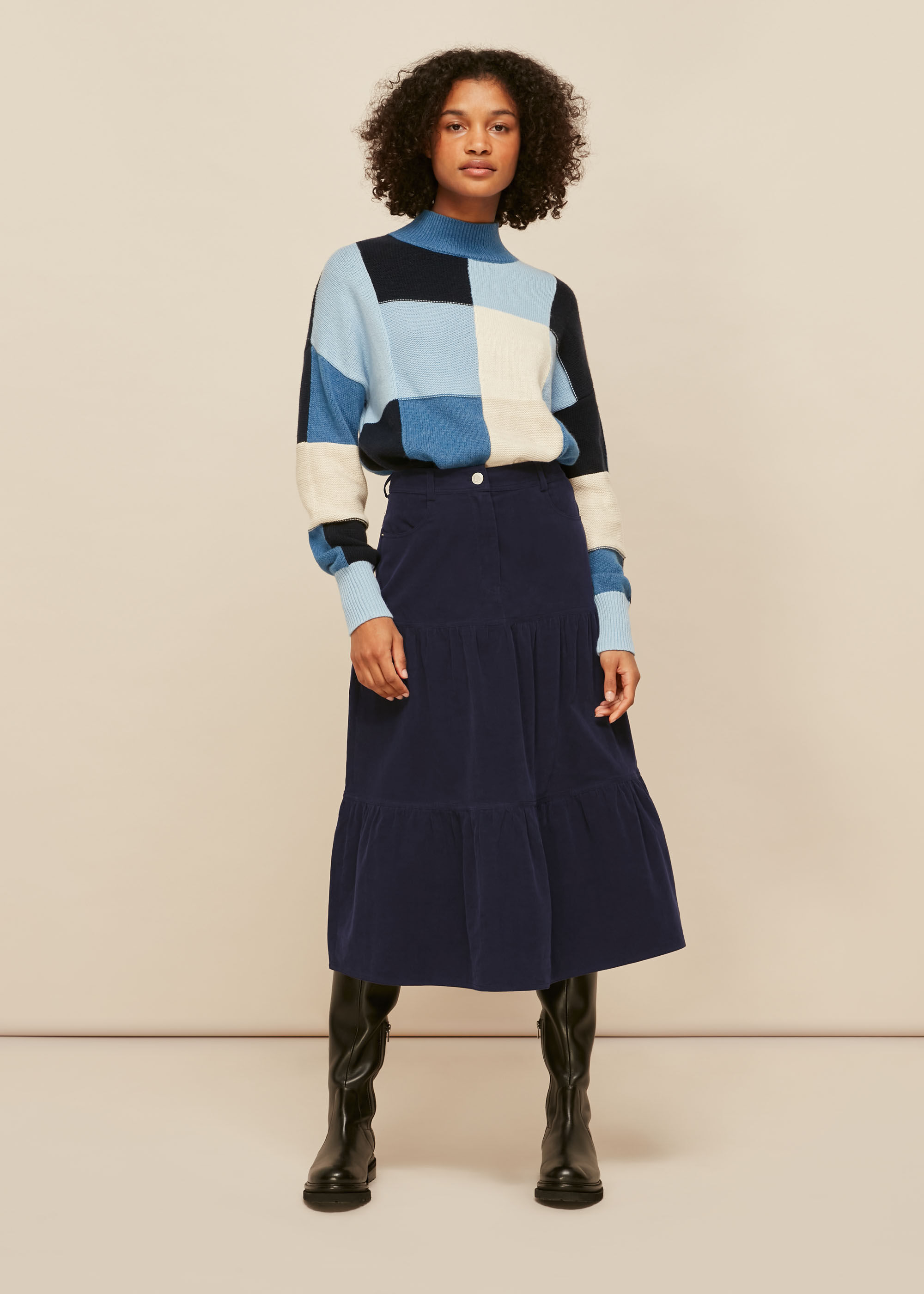 Midi corduroy skirt sale