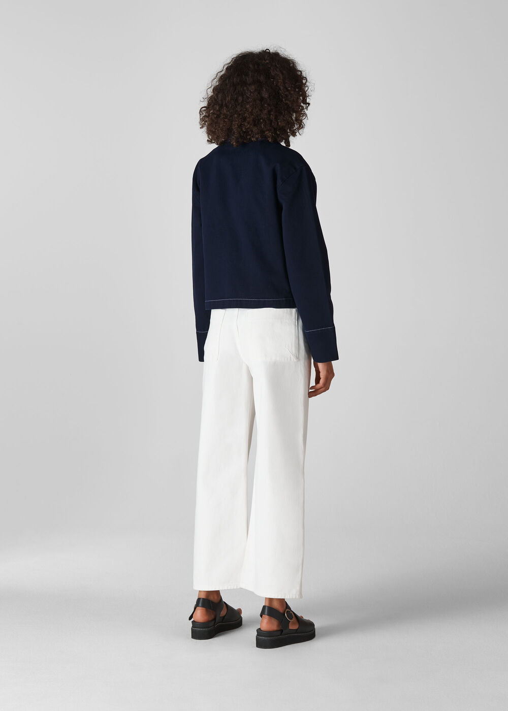 Patch Pocket Utility Jacket Navy