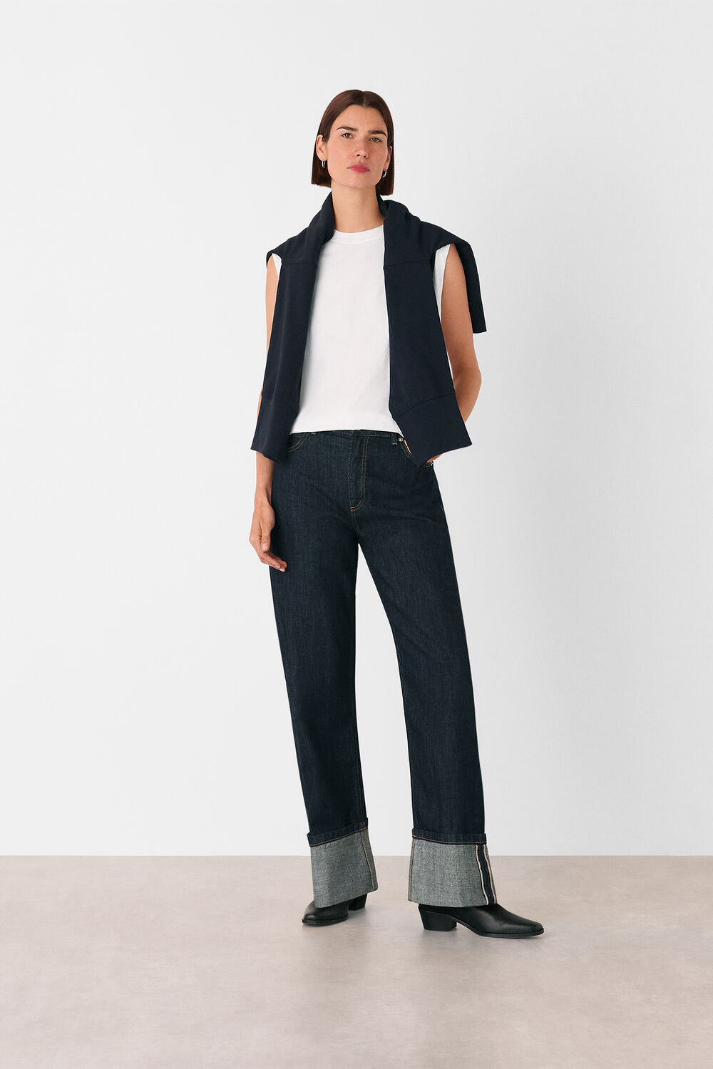 White Edie Sleeveless Vest
