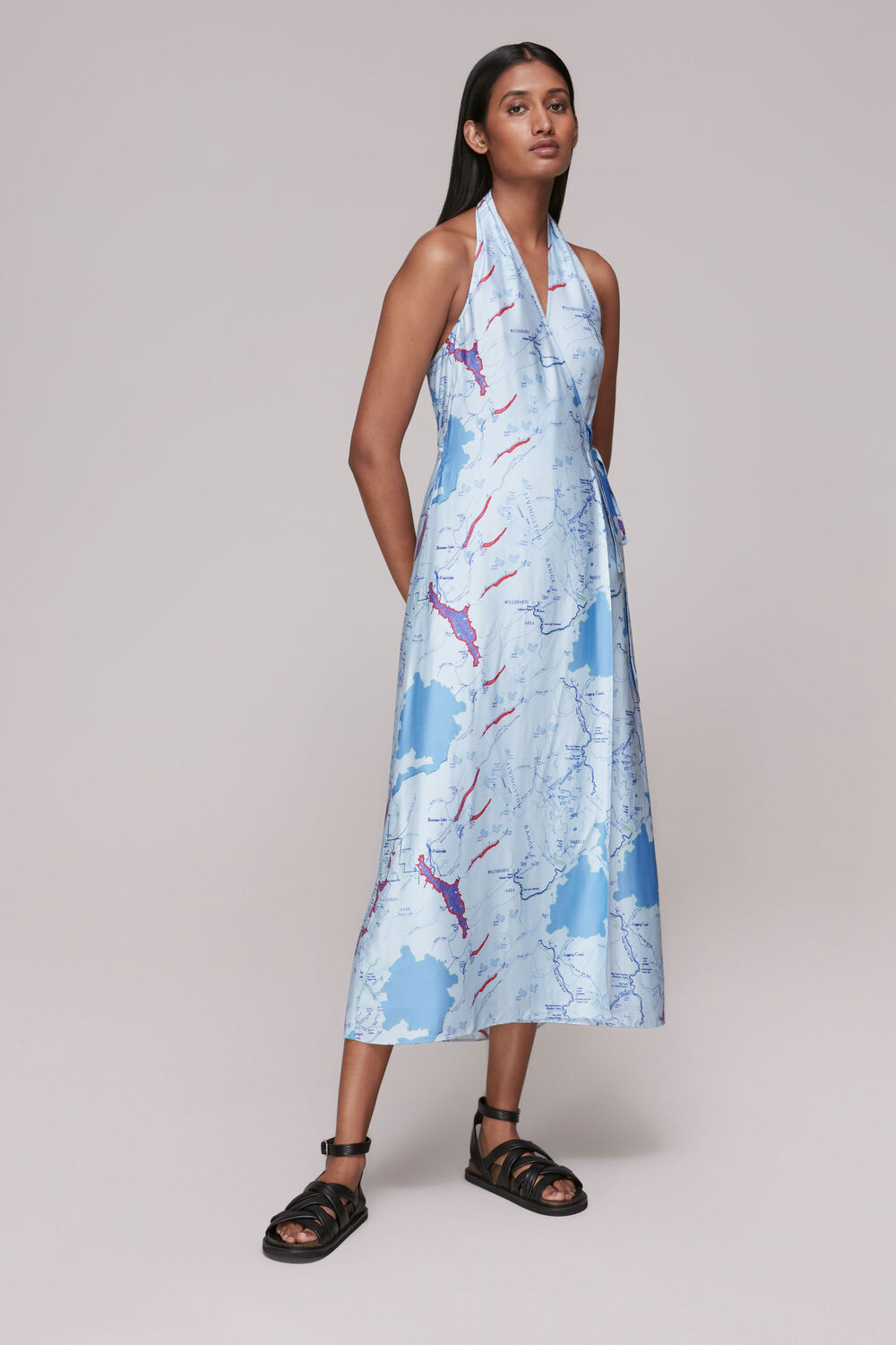 Melanie Map Silk Mix Dress