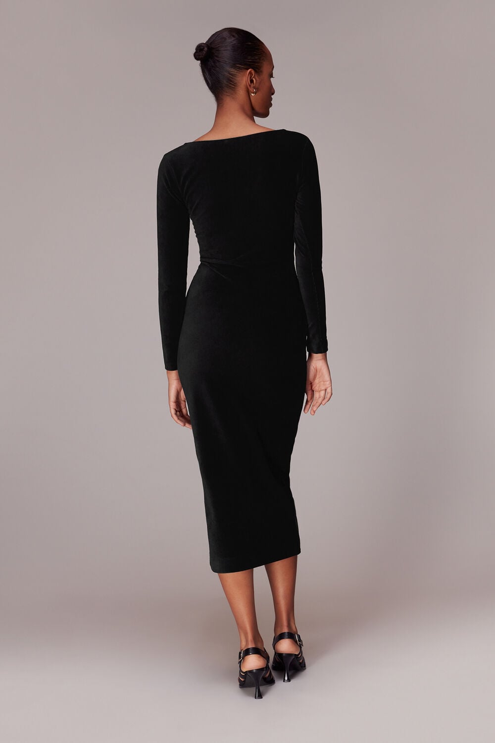 Jersey Velvet Midi Dress