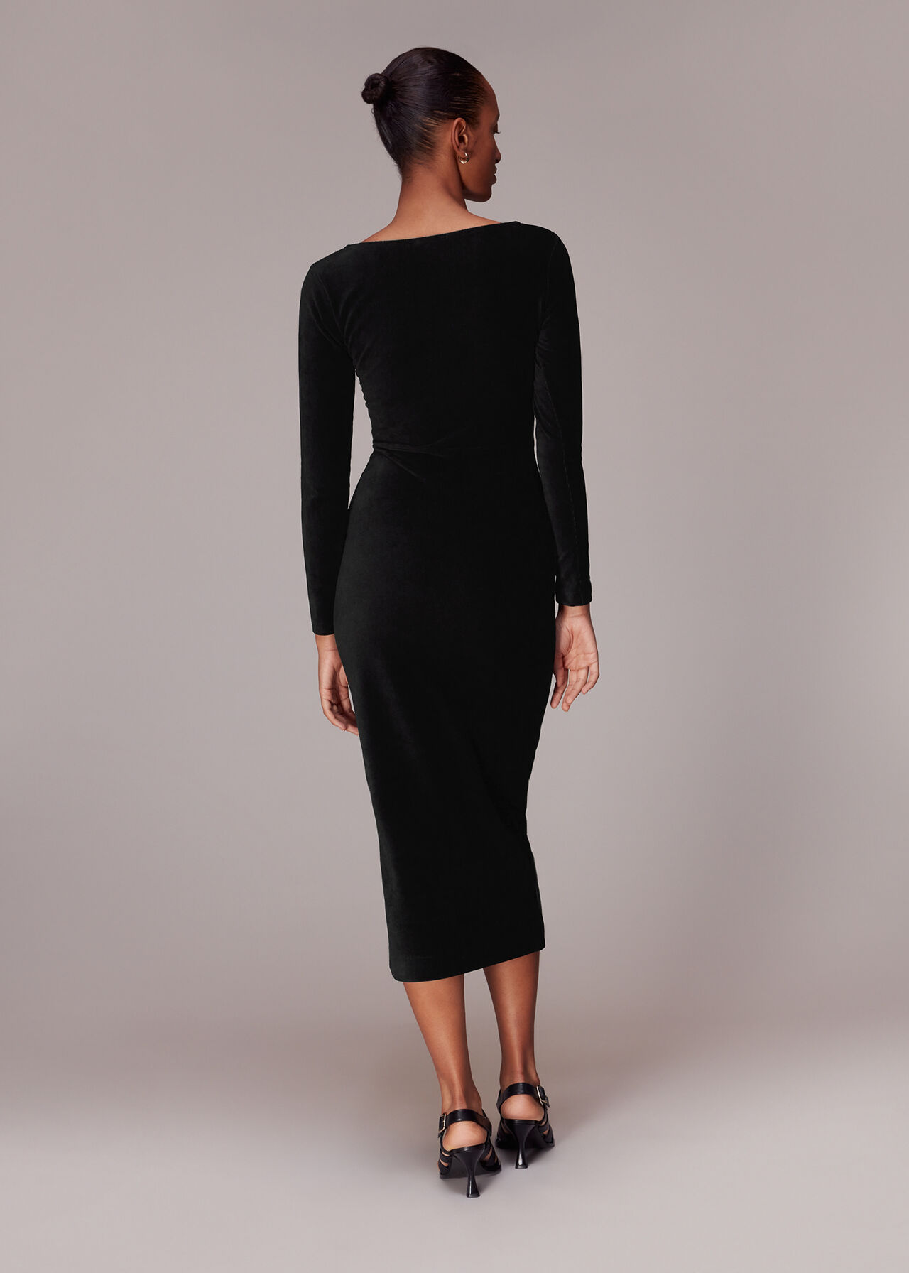 Jersey Velvet Midi Dress