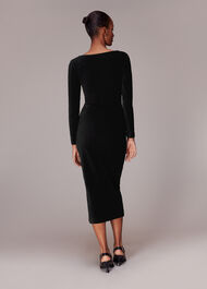 Jersey Velvet Midi Dress