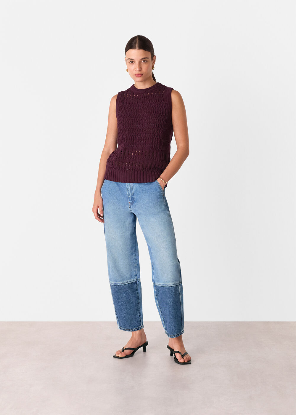 Chunky Cotton Pointelle Tank