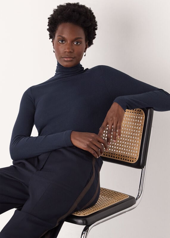 Navy Essential Ribbed Polo