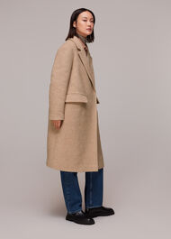 Herringbone Smart Wool Coat
