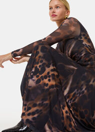 Misty Leopard Mesh Dress