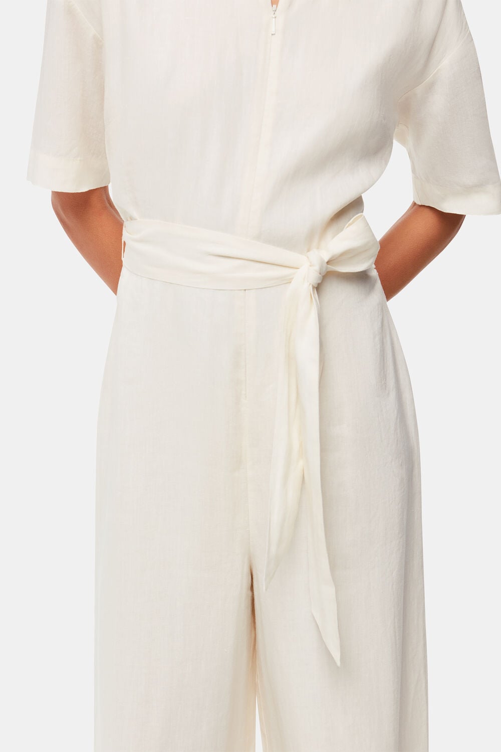 Ivory Giulia Linen Mix Jumpsuit