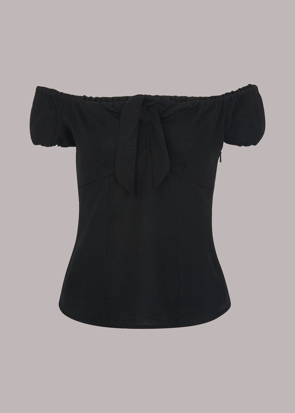 Off Shoulder Tie Front Top