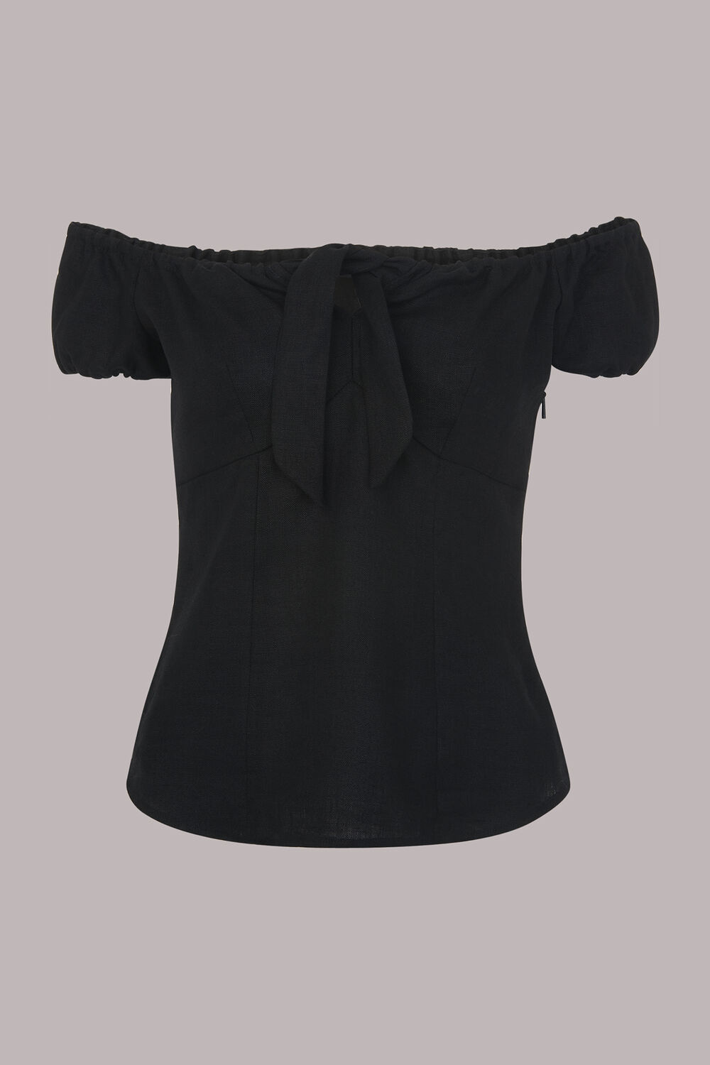 Off Shoulder Tie Front Top