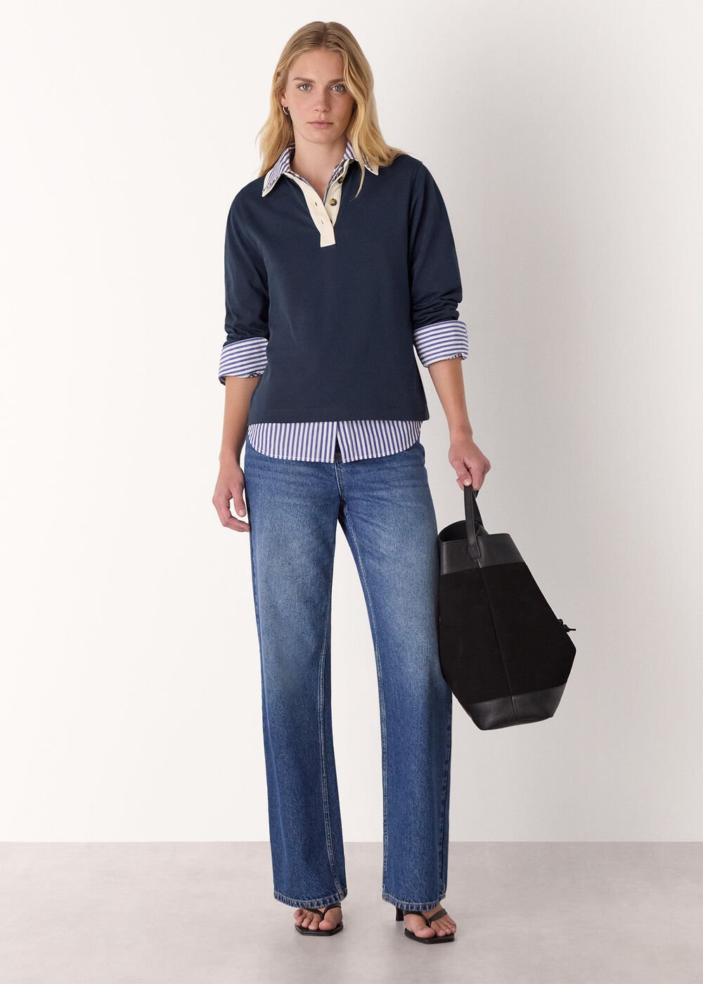 Contrast Collar Polo Shirt