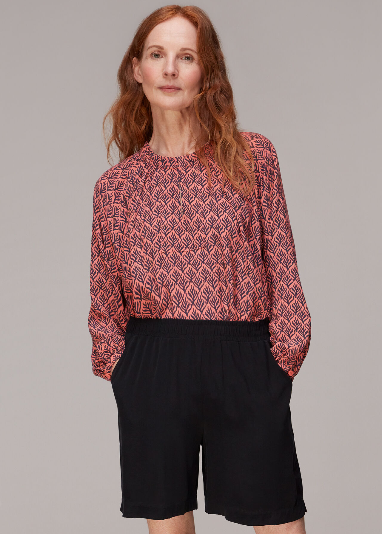 Sea Tree Print Blouse