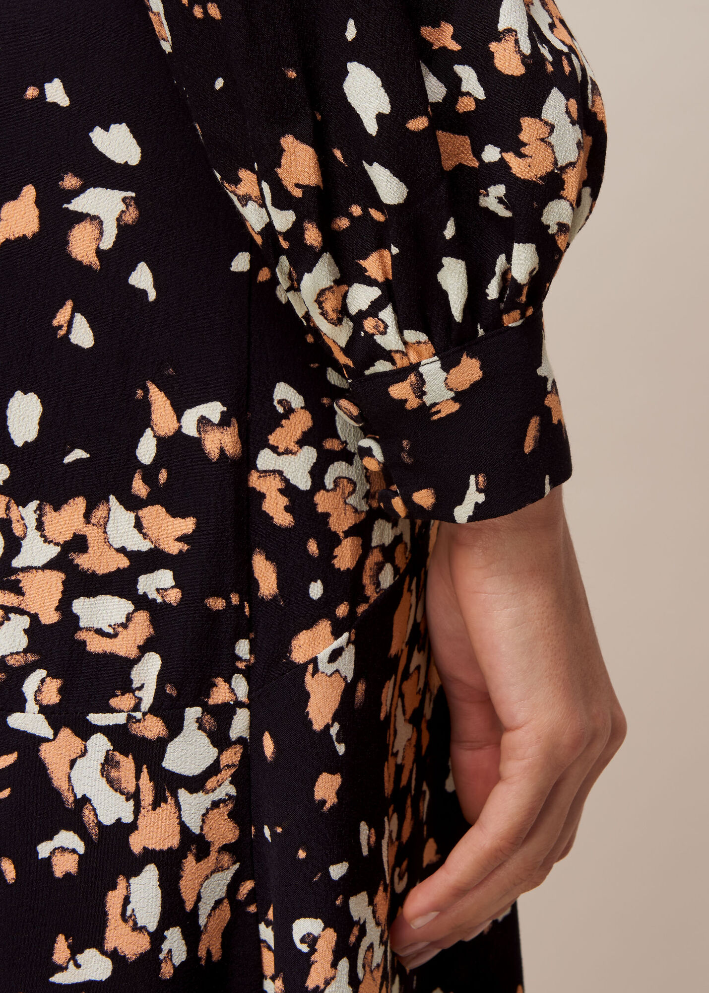 whistles strappy animal metallic dress