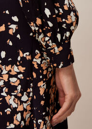 Mottled Animal Button Dress