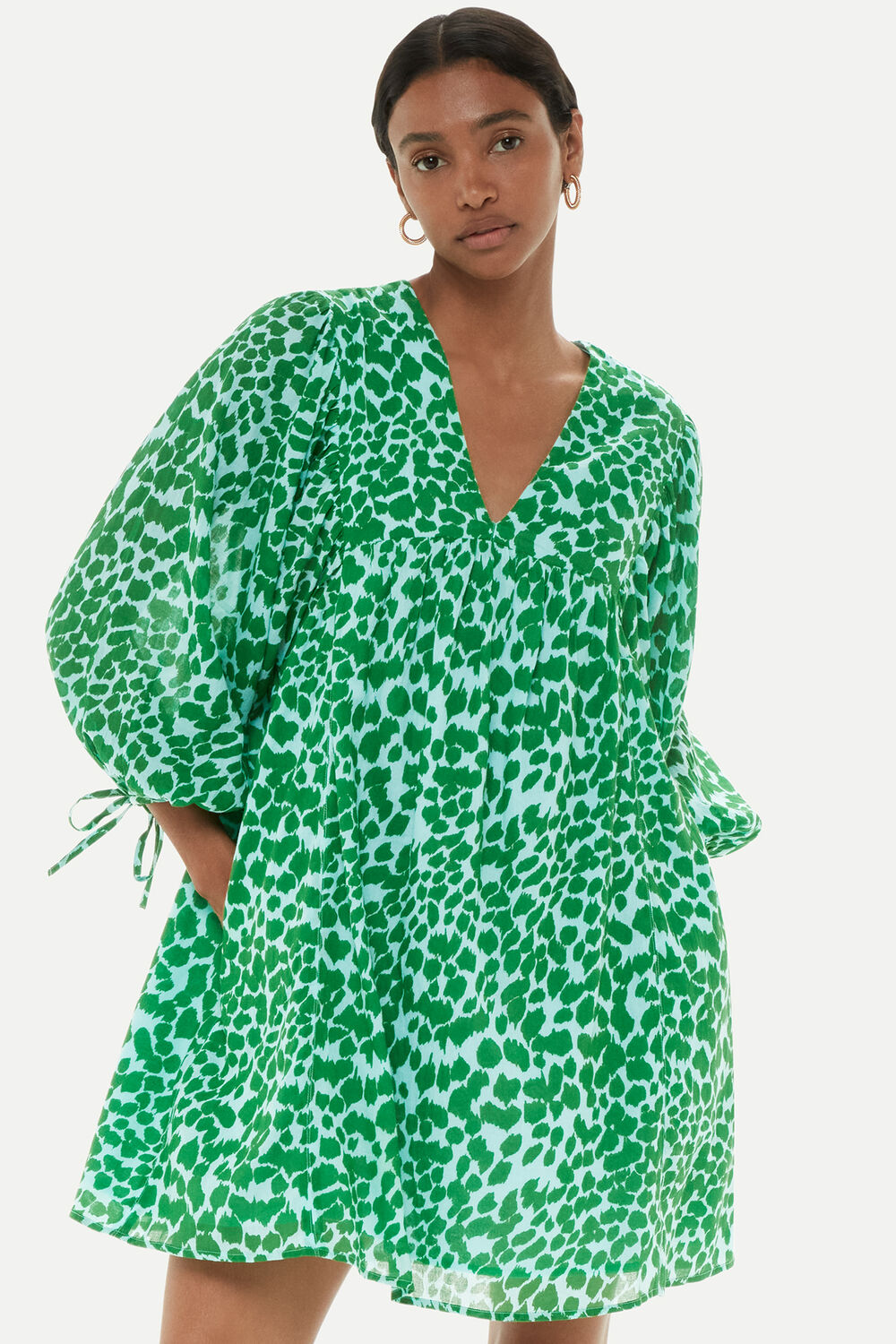 Smooth Leopard Trapeze Dress