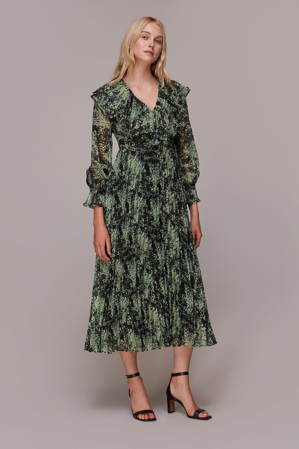Snow Flurry Printed Midi Dress