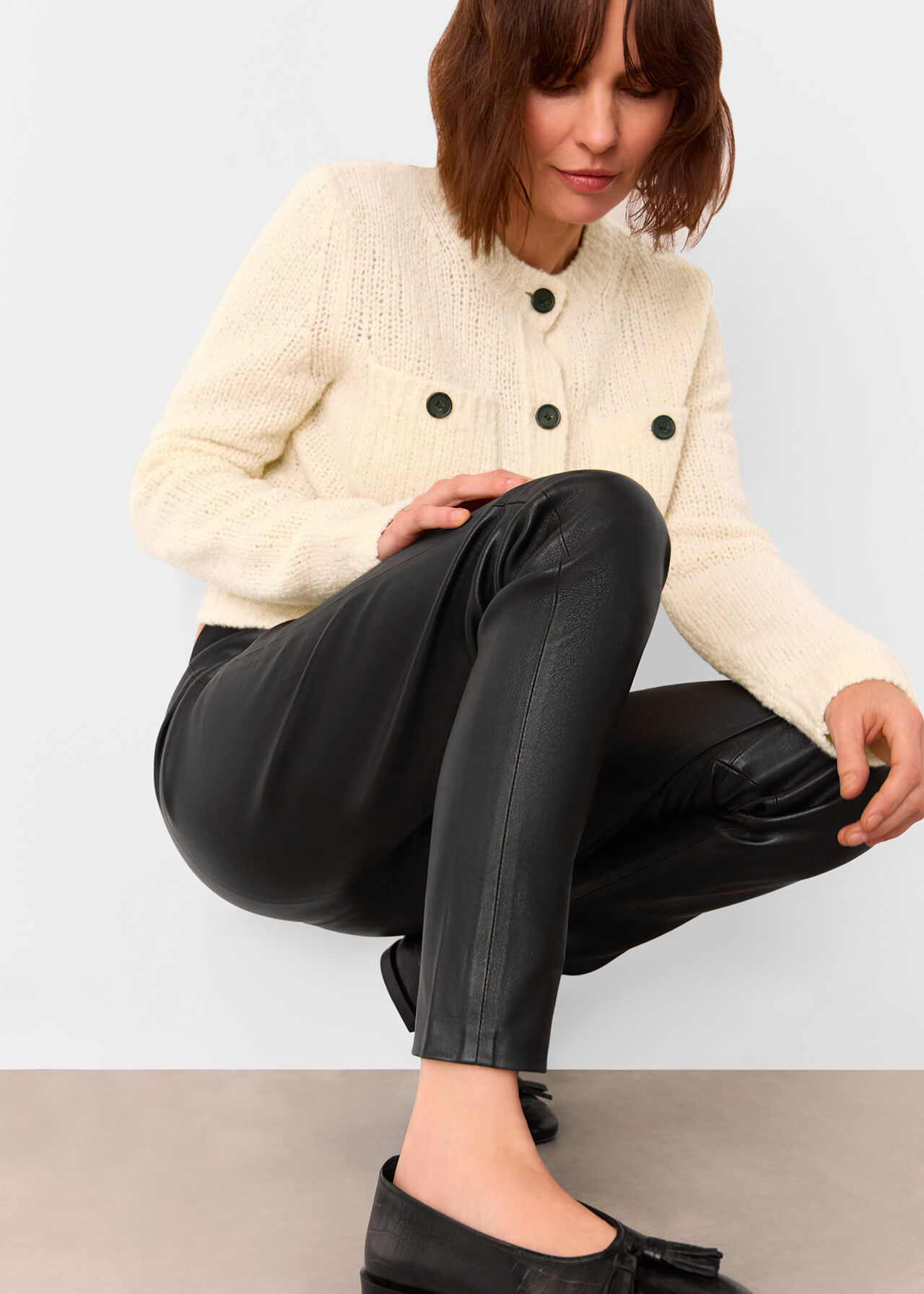 Stretch Leather Legging