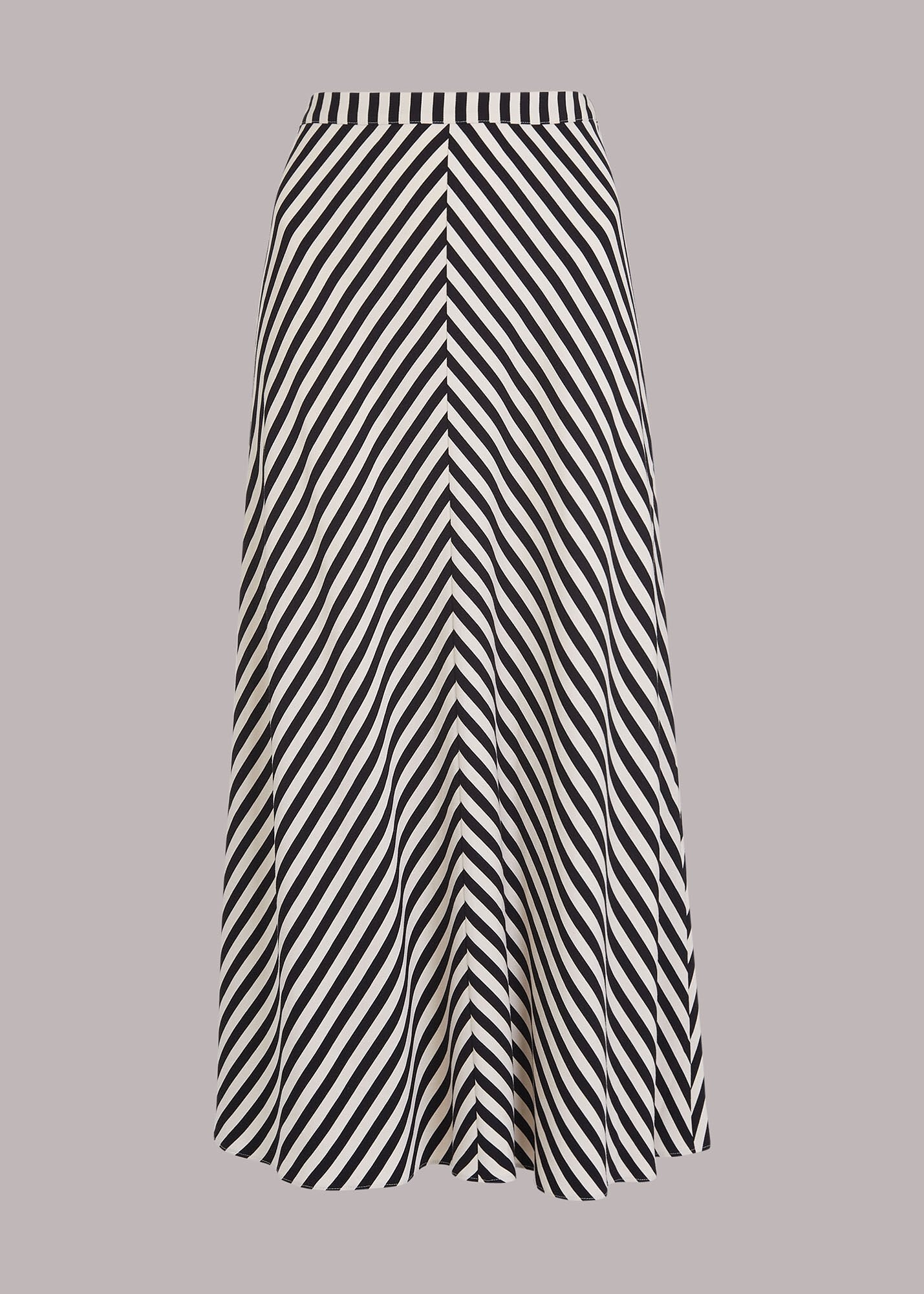 Black and white top striped skirt 6 inch