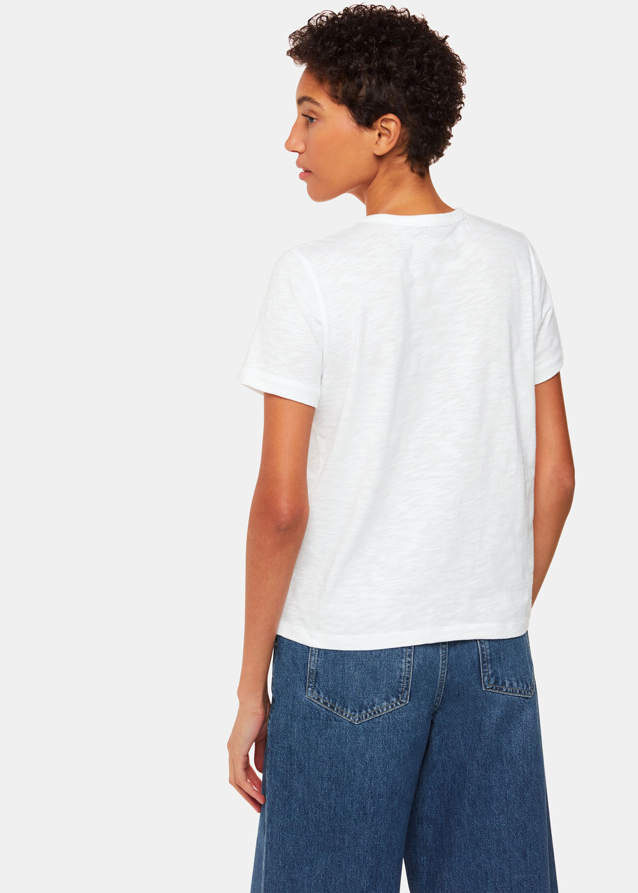 Isla Round Neck Button Tee
