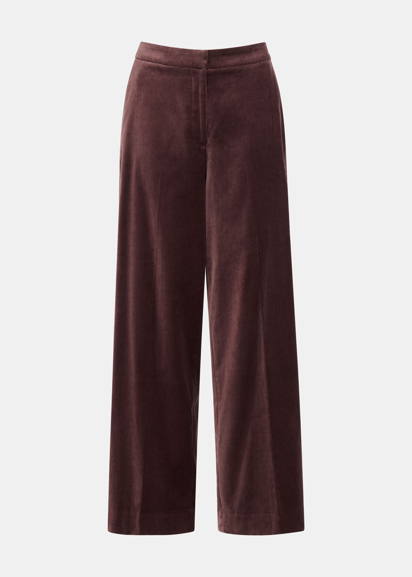 ジエダ WRINKLE VELVET STRAIGHT SLACKS ブラウン Brown Velvet Straight Leg Trouser | WHISTLES | Whistles UK |