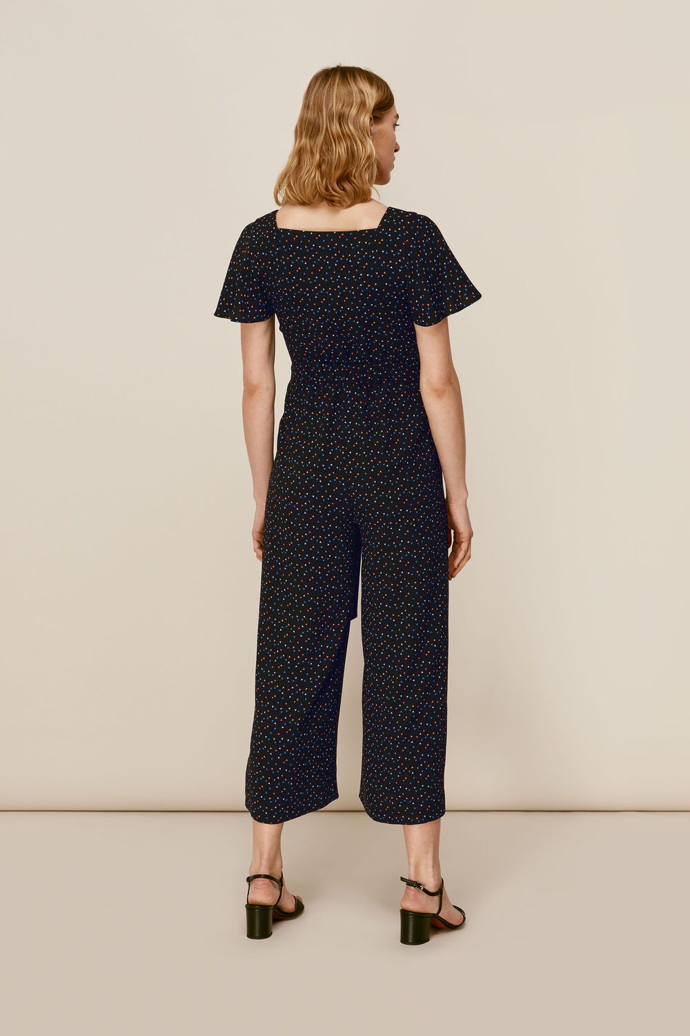 Micro Triangle Print Jumpsuit Black/Multi