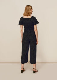 Micro Triangle Print Jumpsuit Black/Multi