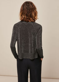 Sparkle Button Front Cardigan
