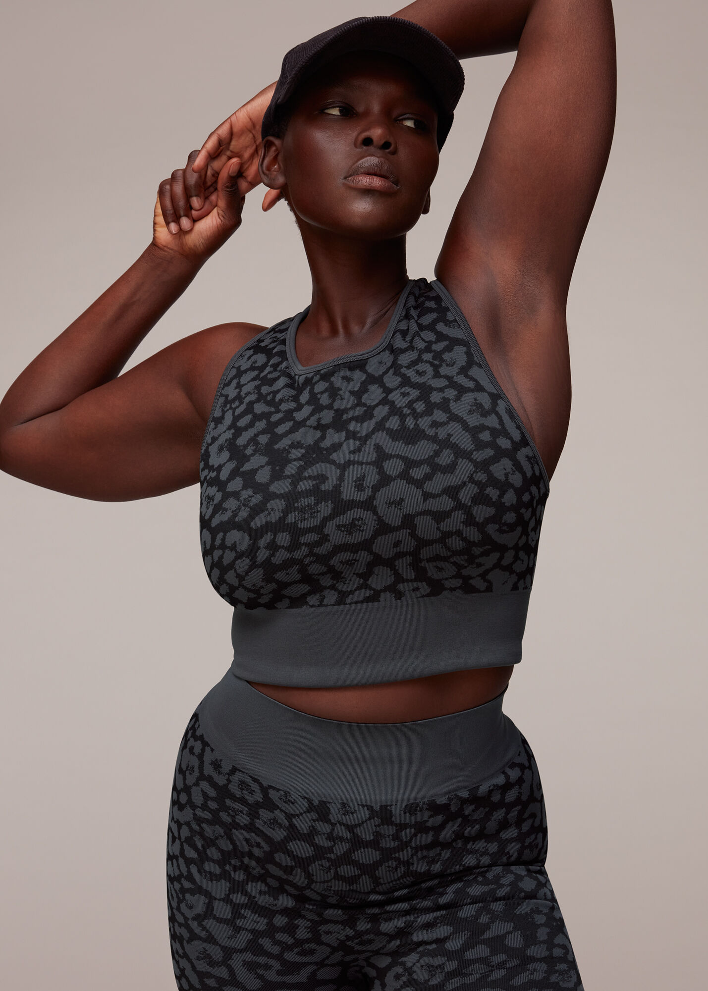 Animal print sports bra store