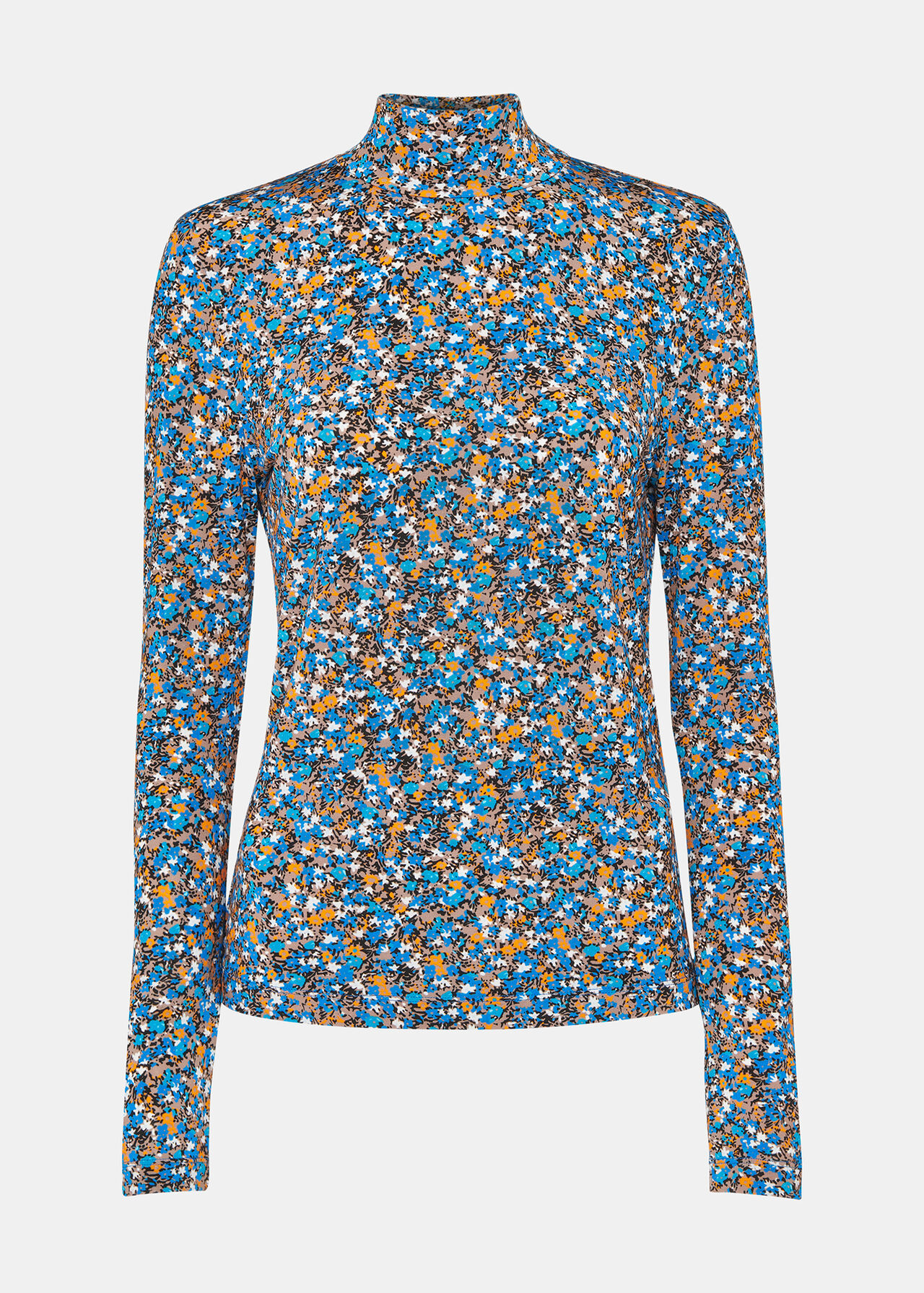 Ditsy Floral Slinky High Neck