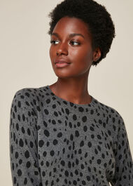 Cashmere Dalmatian Print Knit