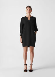 Zeta Rib Cuff Dress Black