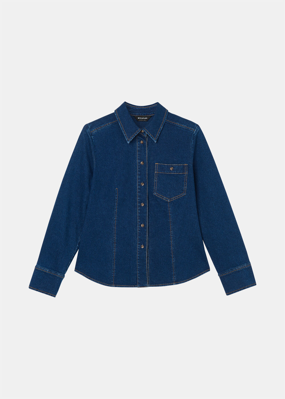 Stretch Cotton Collared Shirt