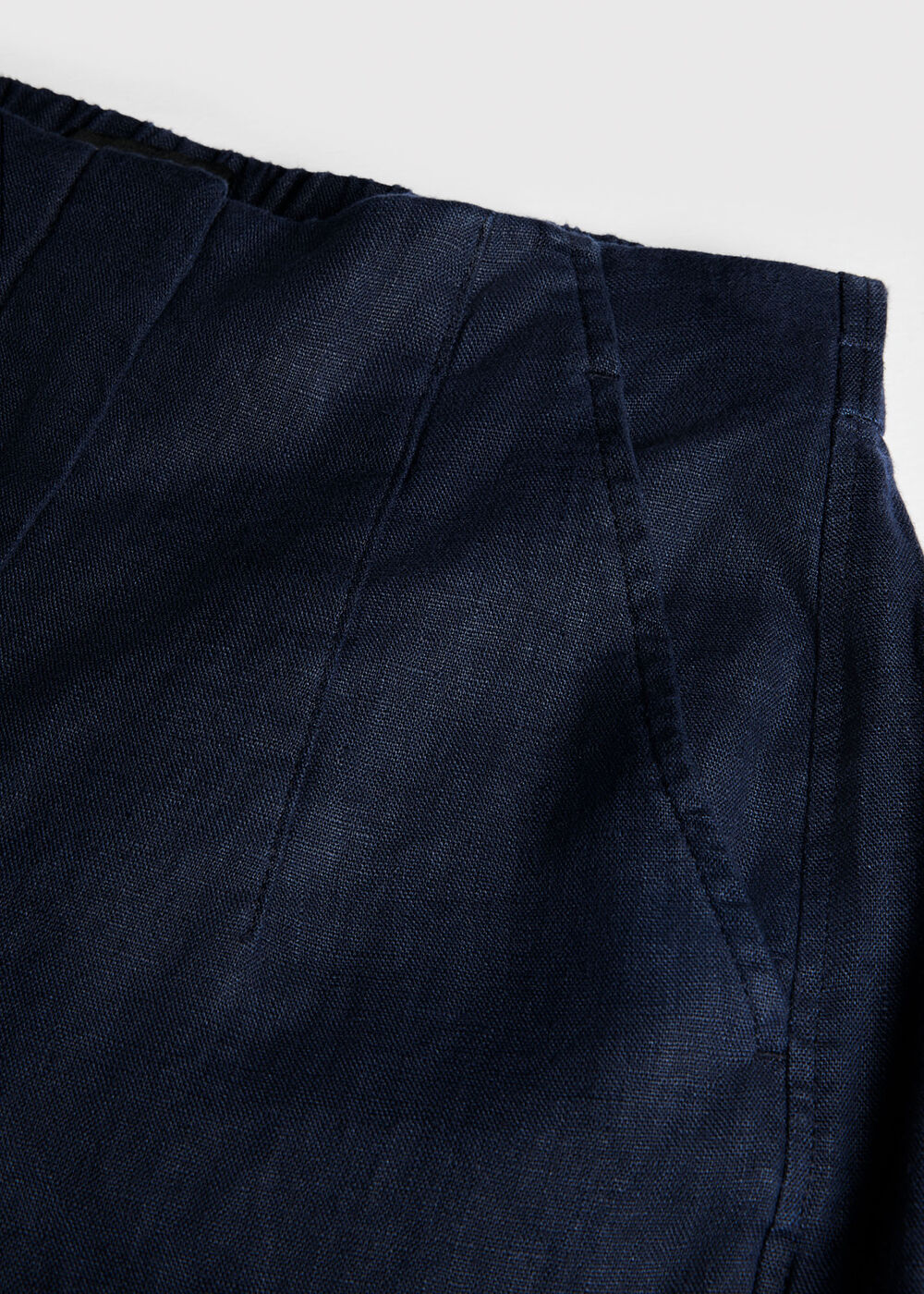 Linen Barrel Leg Trouser