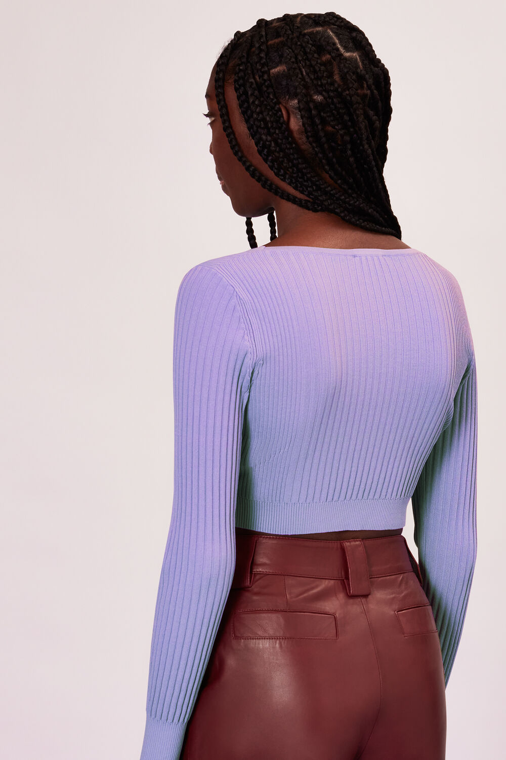 Square Neck Rib Knit