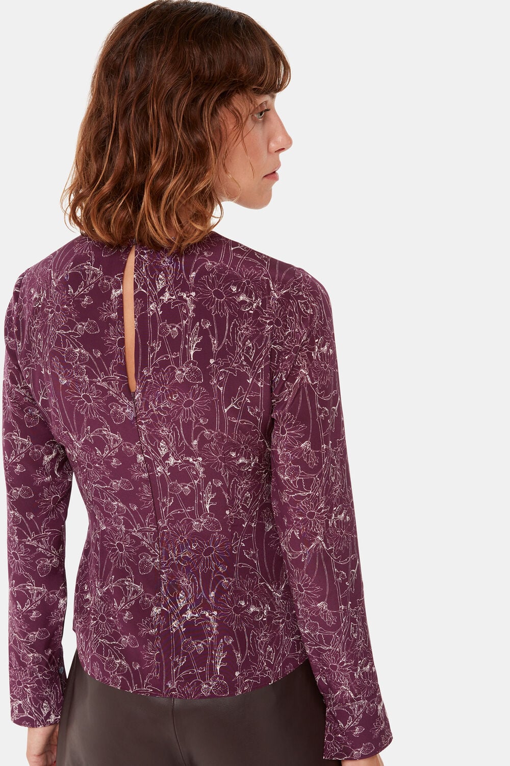 Strawberry Plant Silk Top