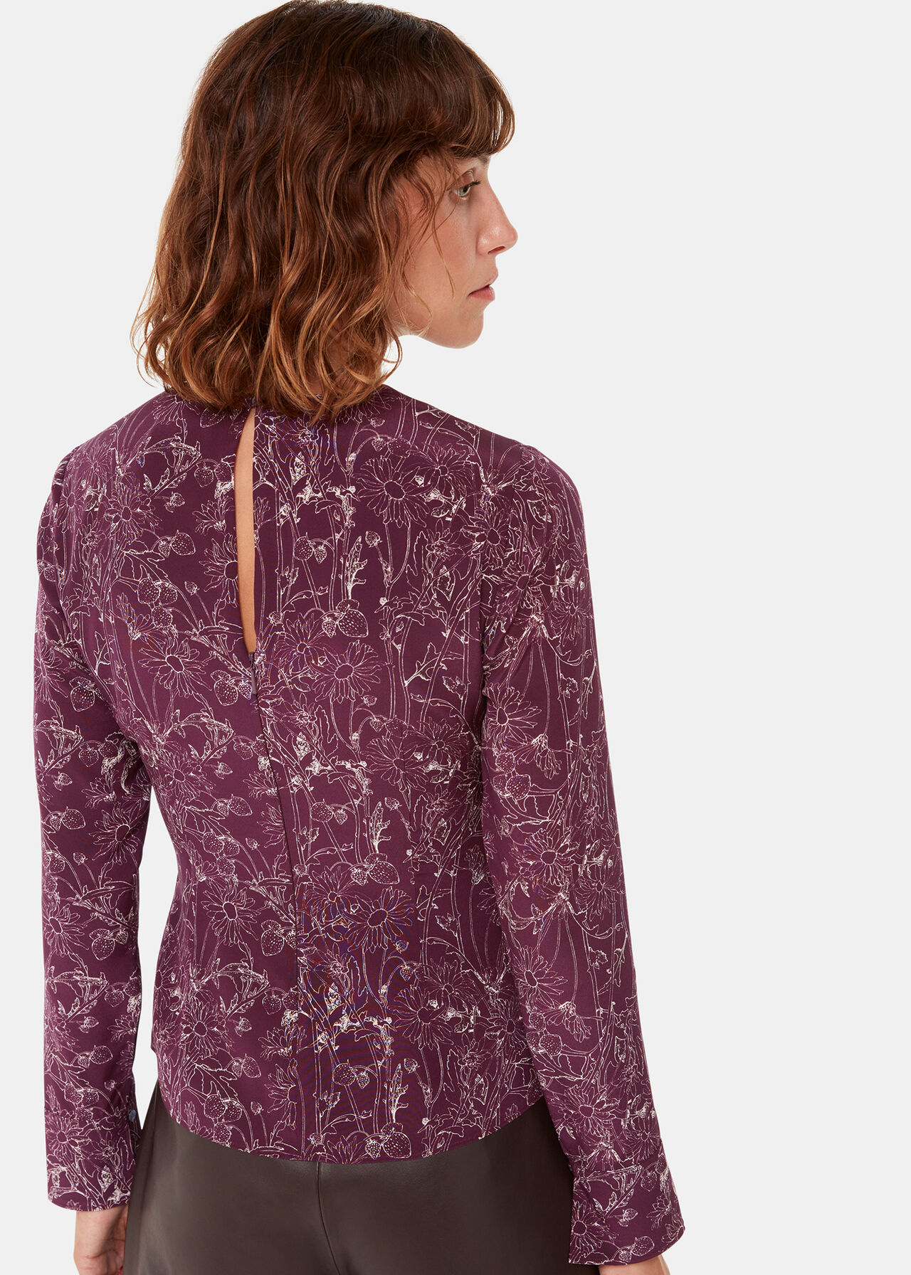 Strawberry Plant Silk Top
