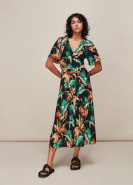 Tropical Floral Samira Skirt Green/Multi