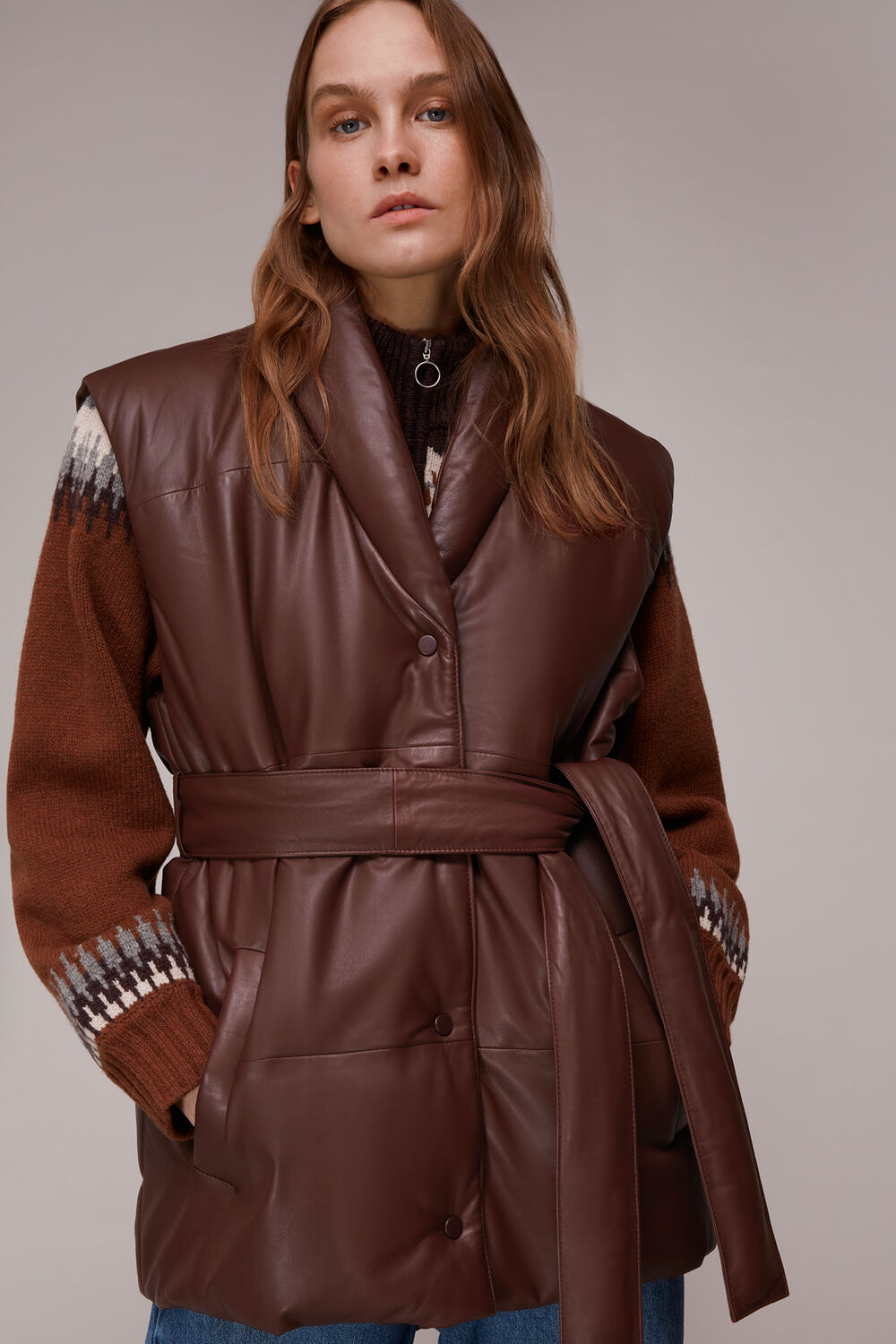 Raya Leather Gilet