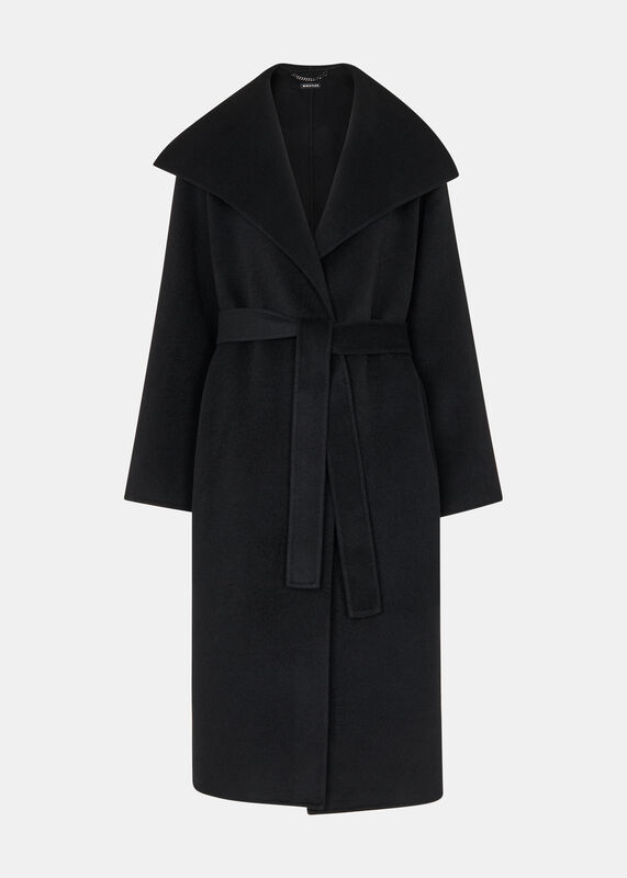 Black Cosima Double Face Collar Coat