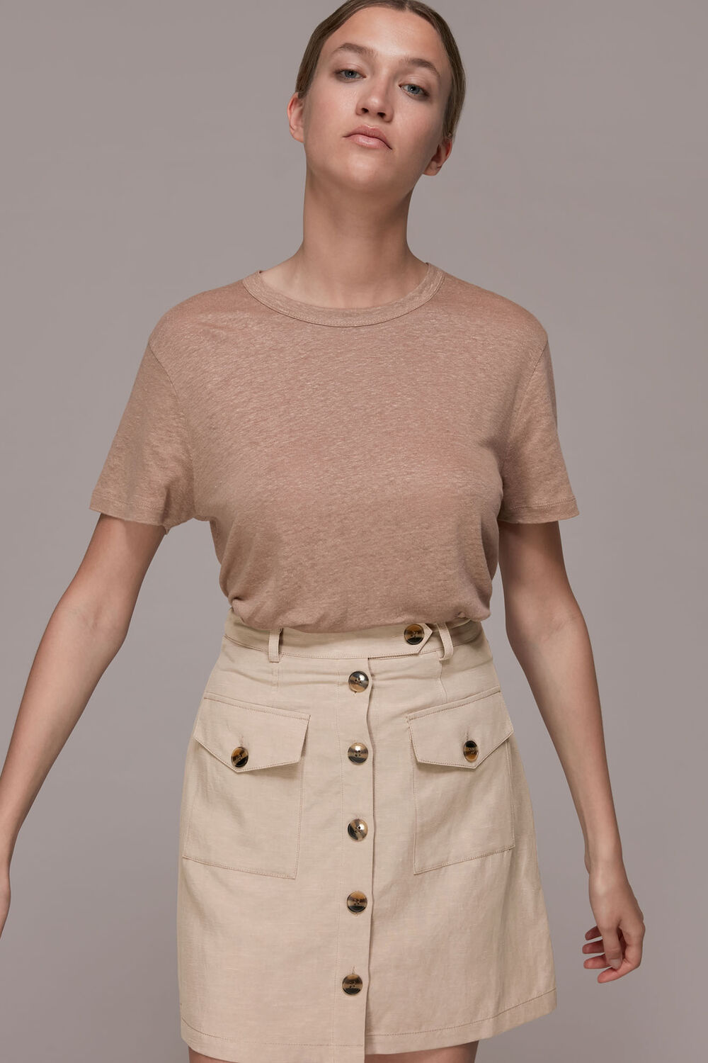 Linen Pocket Skirt