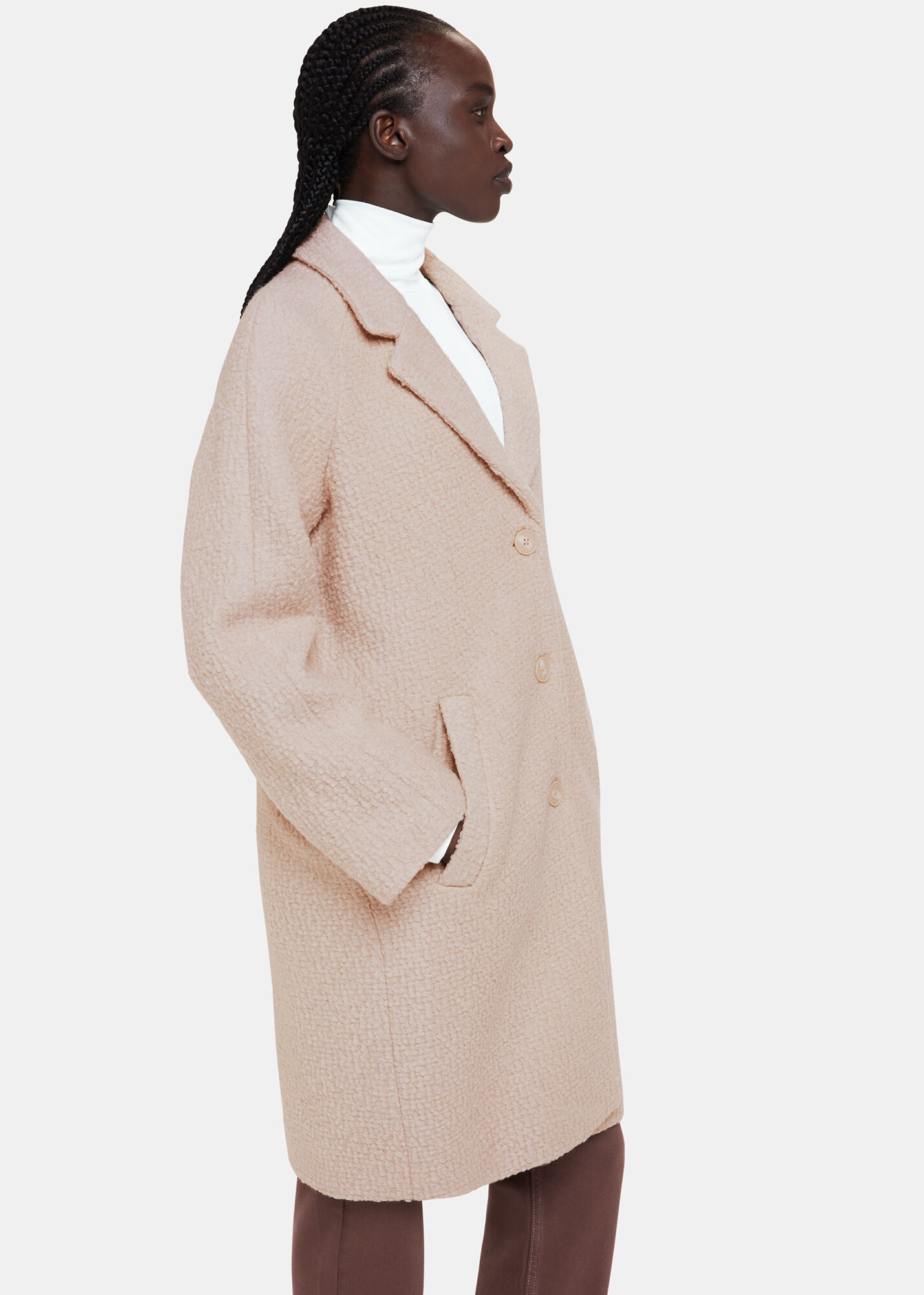 Whistles wide sleeve coat pink cheap