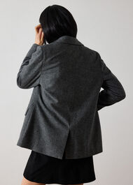 Petite Herringbone Wool Blend Blazer